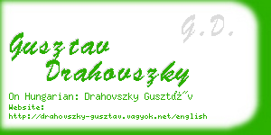 gusztav drahovszky business card